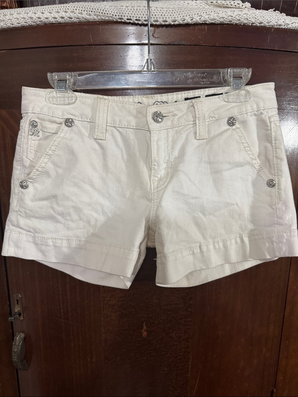 Miss Me White Denim Jean Shorts
